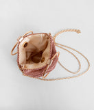 O-Ring Handle Rhinestone Mesh Purse