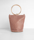 With O-Ring Handle Rhinestone Mesh Purse as your homecoming jewelry or accessories, your 2023 Homecoming dress look will be fire!
