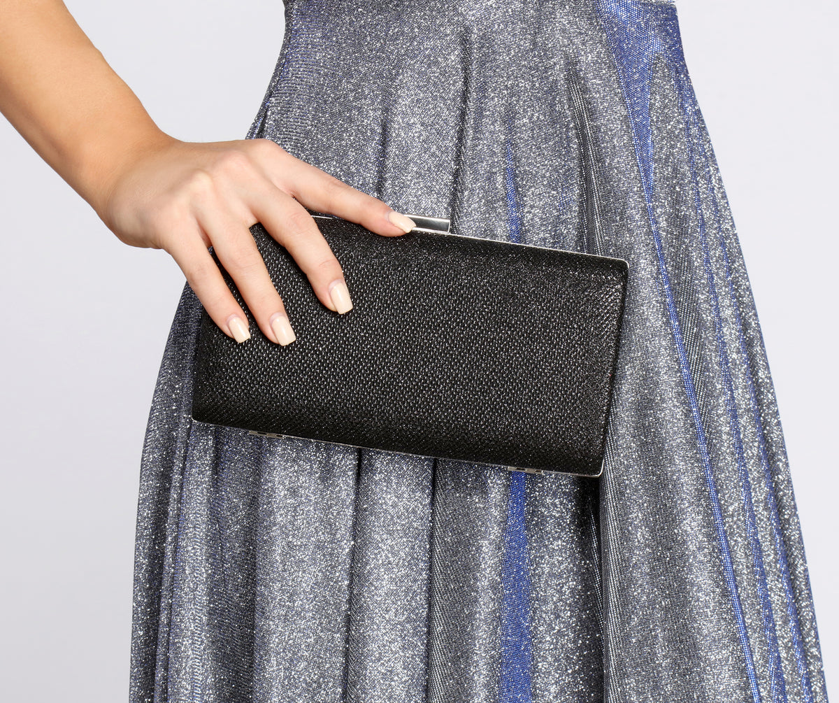 Set For The Soiree Glitter Box Clutch