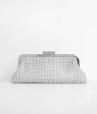 Way To Fame Rhinestone Mesh Clutch
