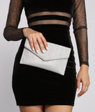 Glow On Glitter Mesh Envelope Clutch is a stunning choice for a bridesmaid dress or maid of honor dress, and to feel beautiful at Homecoming 2023, fall or winter weddings, formals, & military balls!