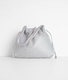 Keeping It Elegant Rhinestone Drawstring Clutch