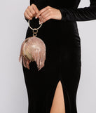 Glam Up The Night Rhinestone Fringe Sphere Clutch creates the perfect New Year’s Eve Outfit or new years dress with stylish details in the latest trends to ring in 2023!