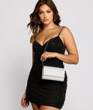 Radiating Rhinestone Clutch
