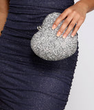 Rhinestone Romance Heart Clutch