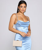 Glitz And Pose Glitter Mesh Box Clutch