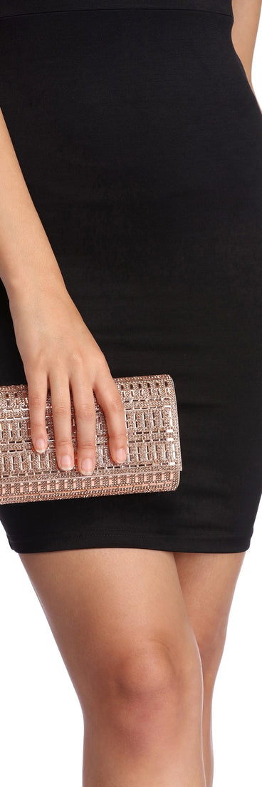 Baguette Rhinestone Clutch