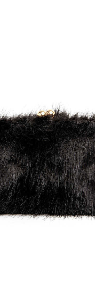 Feelin' Glam Faux Fur Clutch