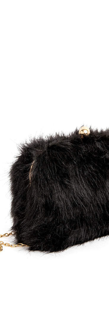 Feelin' Glam Faux Fur Clutch