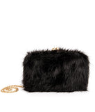 Feelin' Glam Faux Fur Clutch