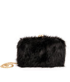Feelin' Glam Faux Fur Clutch
