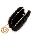 Feelin' Glam Faux Fur Clutch