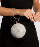 Sparkle On Rhinestone Sphere Clutch
