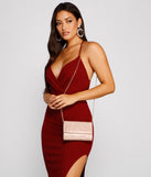 Glam Moment Rhinestone Clutch is a stunning choice for a bridesmaid dress or maid of honor dress, and to feel beautiful at Prom 2023, spring weddings, formals, & military balls!