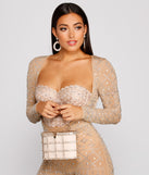 Luxe Glamour Top Handle Bag