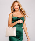 Gorgeous Glow Rhinestone Mesh Bag is the perfect Homecoming look pick with on-trend details to make the 2023 HOCO dance your most memorable event yet!