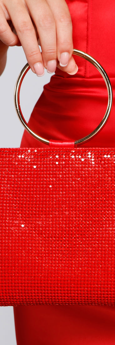 Glamorous Diva Rhinestone Mesh Bag