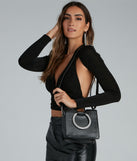 Ring Of Glam Rhinestone Handle Tote