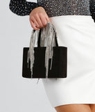 So Gorgeous Rhinestone Fringe Bag