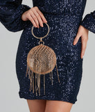 Major Glitz Fringe Sphere Clutch