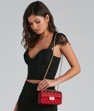 Rhinestone Quilted Jelly Crossbody