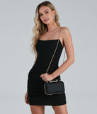 Glitter All The Way Mesh Box Clutch