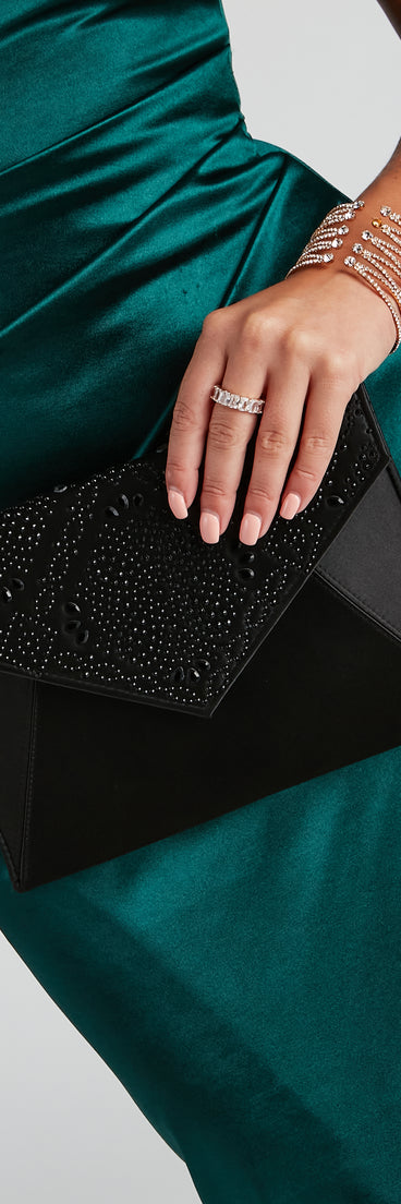 VIP Style Satin Beaded Clutch