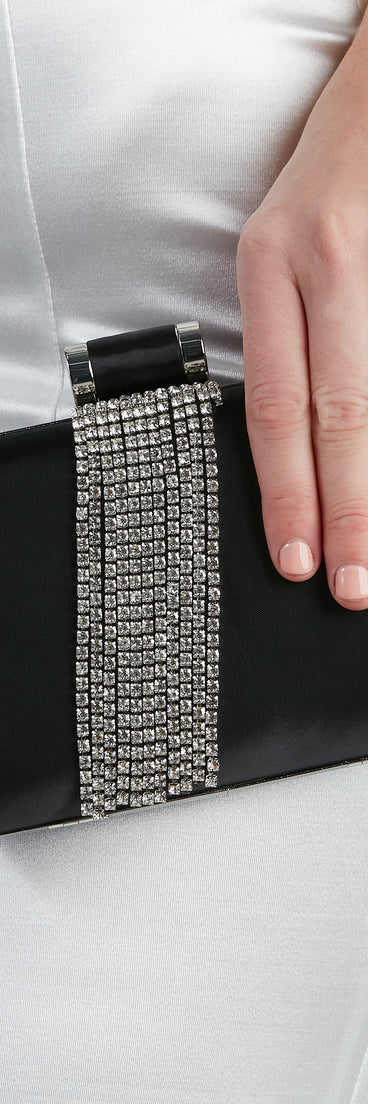 Make It Reign Rhine Satin Box Clutch