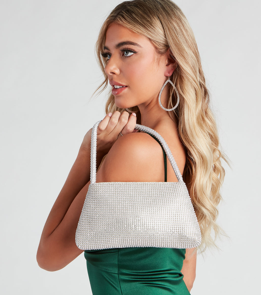Sparkle Rhinestone Mesh Shoulder Bag & Windsor