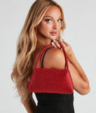 Sparkle Rhinestone Mesh Shoulder Bag