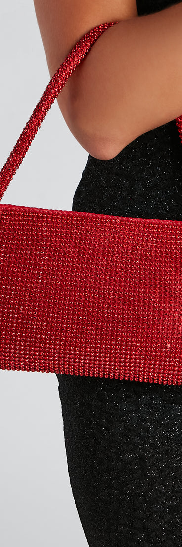 Sparkle Rhinestone Mesh Shoulder Bag