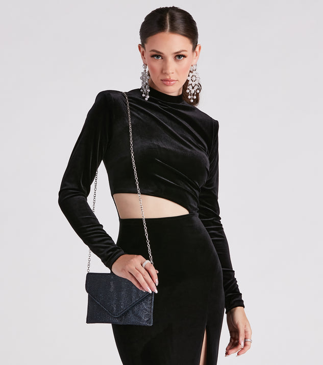 Chic Rhinestone Envelope Crossbody is the perfect Homecoming look pick with on-trend details to make the 2023 HOCO dance your most memorable event yet!