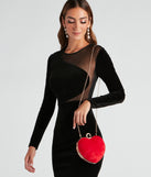 Love For Luxe Velvet Heart Clutch