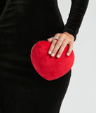 Love For Luxe Velvet Heart Clutch