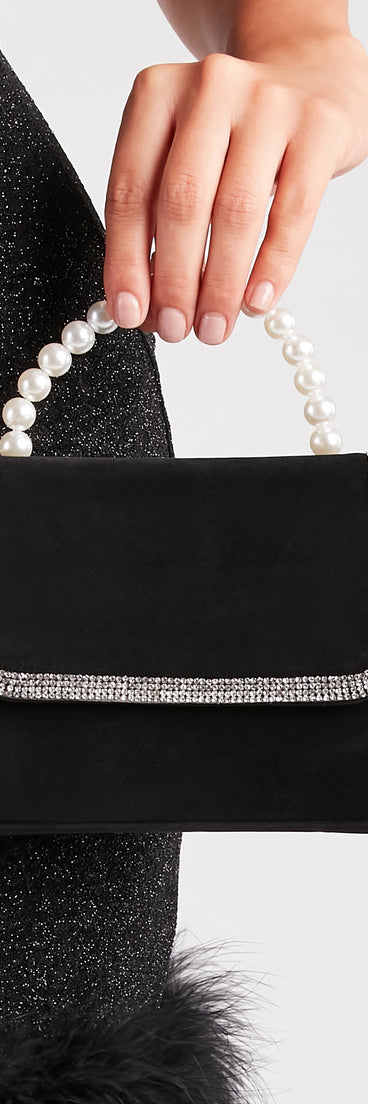 Glam Affair Rhinestone Trim Mini Handbag