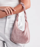 Flashy Vibes Rhinestone Mesh Shoulder Bag