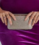 Gorgeous Sparkle Rhinestone Mesh Clutch