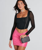 Sparkling Everywhere Satin Box Clutch Bag