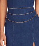 Dainty Chain Link Belt is a trendy pick to create 2023 festival outfits, festival dresses, outfits for concerts or raves, and complete your best party outfits!