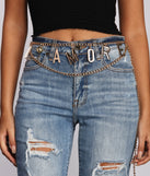 L'amore Chain Link Belt for 2022 festival outfits, festival dress, outfits for raves, concert outfits, and/or club outfits