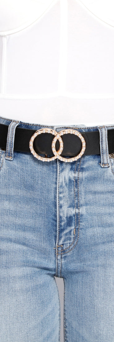 Double Pearl O Ring Belt for 2022 festival outfits, festival dress, outfits for raves, concert outfits, and/or club outfits
