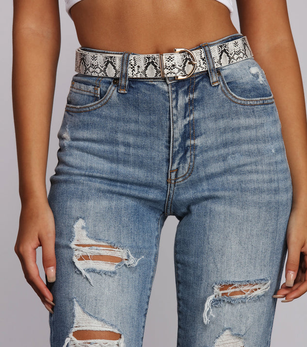 Sleek Snake Belt for 2022 festival outfits, festival dress, outfits for raves, concert outfits, and/or club outfits