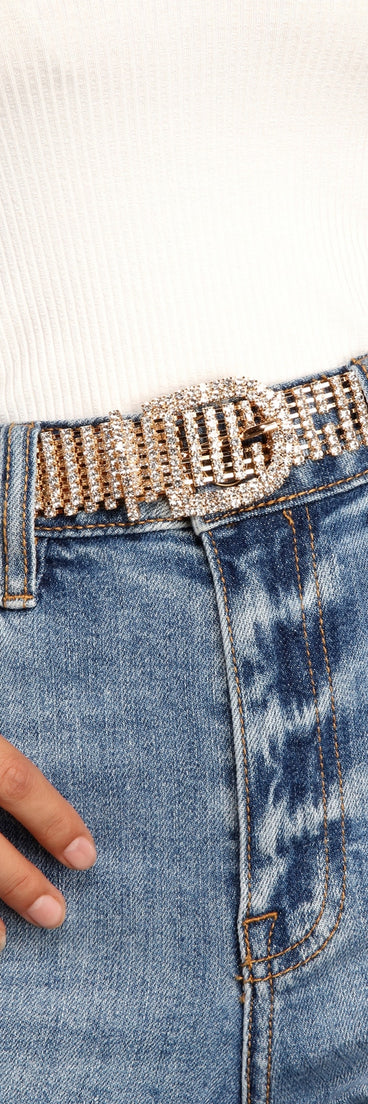 Gold Skinny Rhinestone Belt | Windsor Gold Skinny Rhinestone Belt | Windsor