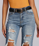 XL Etched Western Buckle Belt for 2022 festival outfits, festival dress, outfits for raves, concert outfits, and/or club outfits