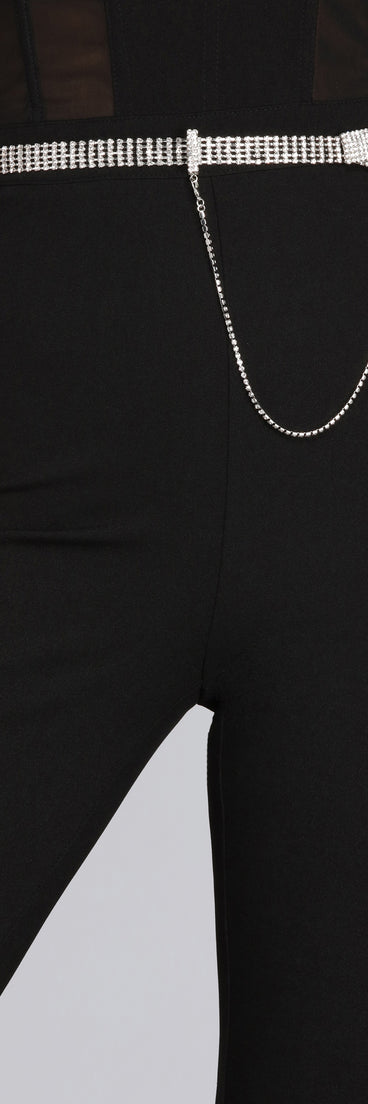 Rhinestone Chain Belt