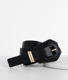 Textured Snake Belt is a trendy pick to create 2023 festival outfits, festival dresses, outfits for concerts or raves, and complete your best party outfits!