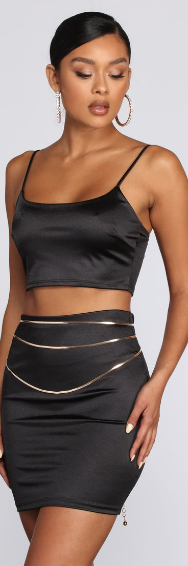 Layered In Luxe Chain Belt for 2022 festival outfits, festival dress, outfits for raves, concert outfits, and/or club outfits