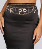 Drippin' Chain Link Belt is a trendy pick to create 2023 festival outfits, festival dresses, outfits for concerts or raves, and complete your best party outfits!