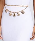 Hammered Coin Chain Belt is a trendy pick to create 2023 festival outfits, festival dresses, outfits for concerts or raves, and complete your best party outfits!
