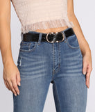 Double Up Croc Embossed Belt